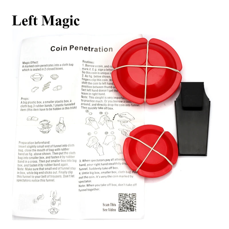 1sets Miracle Appearing Coin Lightning box close up Magic Tricks Coin Penetration sihir mentalism illusion tour de magie street - Big Tim's Magic Emporium