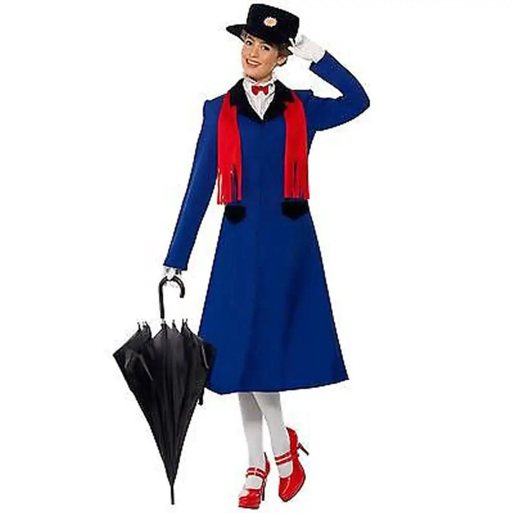 2025 Mary Poppins Cosplay Costume Jacket Dress Adult Halloween Costume Cosplay Multi-Styles For Choosing - Big Tim's Magic Emporium