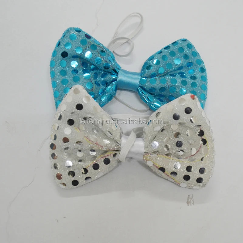 Sequin Led Bowtie Performer Event Led Light up Flashing Bowtie Fancy Light for Party - Big Tim's Magic Emporium