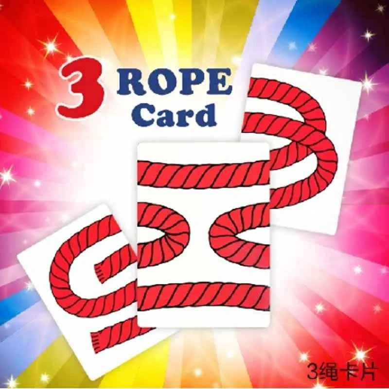 3 Rope Card Trick (JUMBO) Magic Tricks Magician Close Up Illusions Gimmick Props Accessories Comedy Mentalism Magia