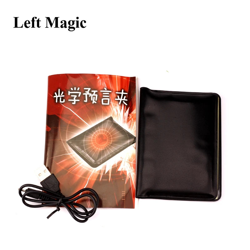 1 Set Light Prediction Holder(Charged Version)- Magic Tricks Optical Prediction Wallet Magic Props Close Up Magic G8080 - Big Tim's Magic Emporium