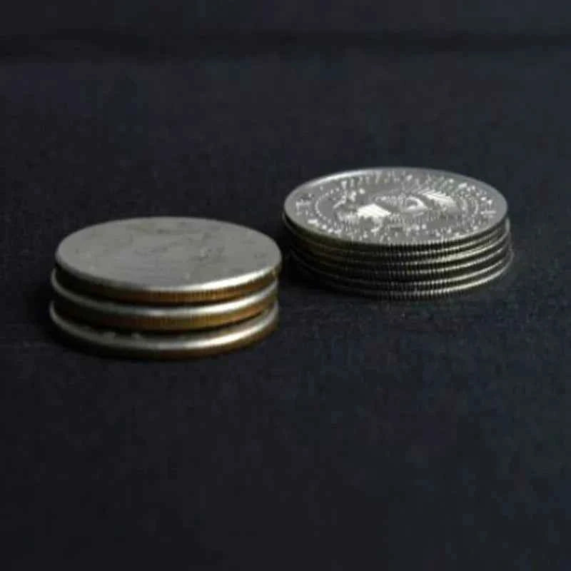 Palming Coins(Half Dollar Version)- Metals,super thin,10pcs,magic trick,gimmick,accessories,mentalism. classic toys