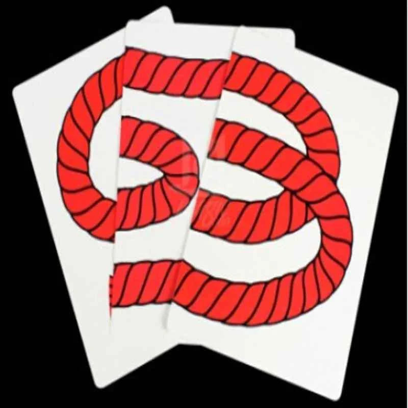 3 Rope Card Trick (JUMBO) Magic Tricks Magician Close Up Illusions Gimmick Props Accessories Comedy Mentalism Magia