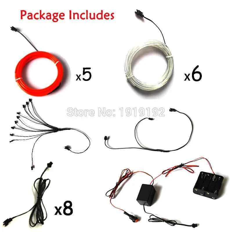 DIY Performance Dance LED Costume Materials Neon Light EL Wire Set Luminous Costumes DIY Materials Dance Talent Show Supplies