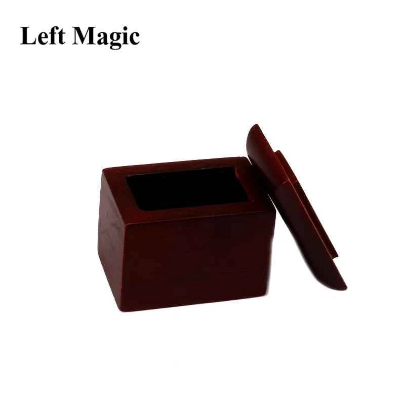 Mystery Box By John Kennedy Magic Trick Card To Wooden Box Close Up Magic Street Disappearing Stage Magic Props Illusions Comedy