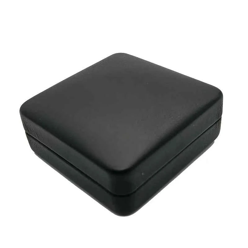 Leather Mmetal Box Coin Display Case , Black coin Storage Box , Display and protective coins