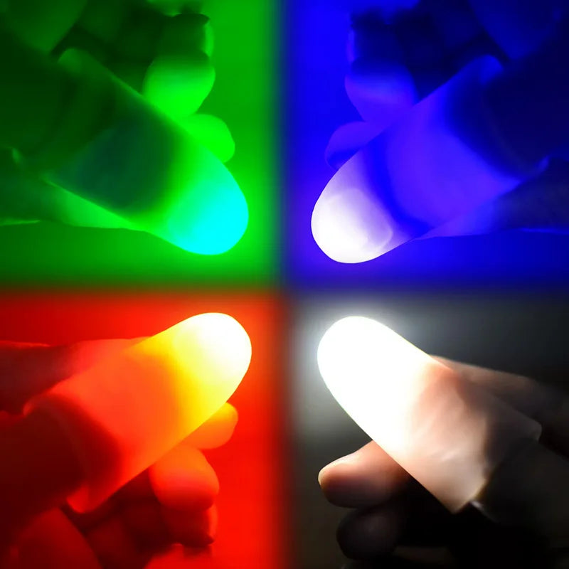 Light-Pair Set Charging Brilliant Magic Light  Magic Tricks Thumb Tips for Stage D'lite  Props Gimmicks Illusions Accessory