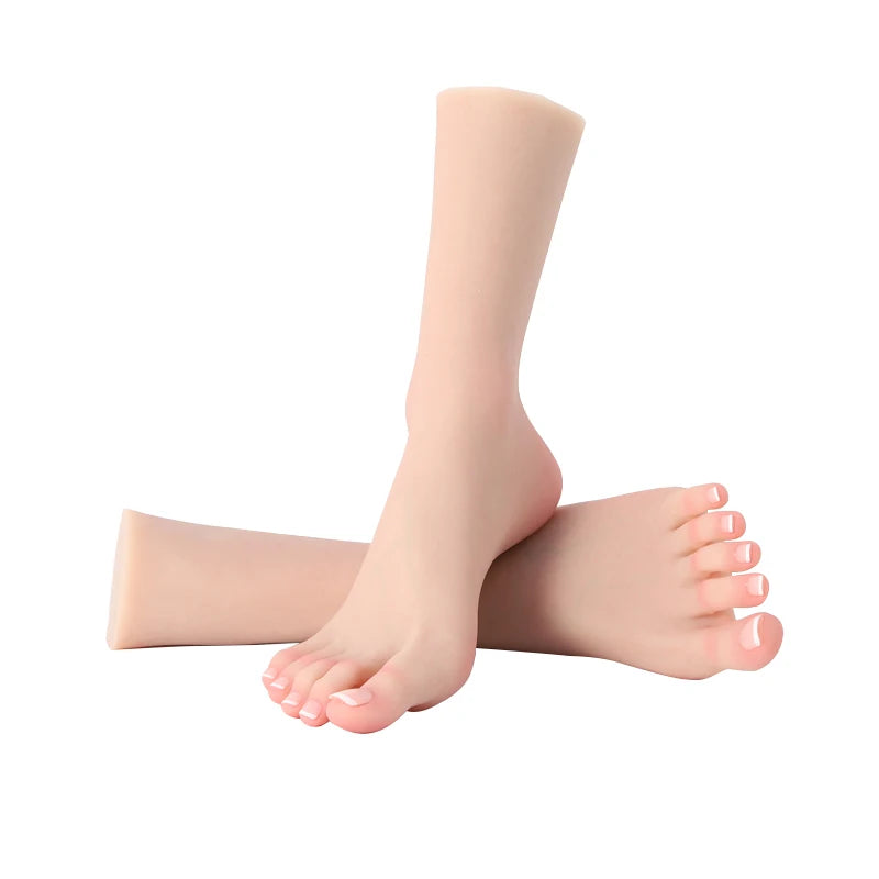 Top Quality Silicone Female Mannequin Short Leg Lifelike Legs Mannequins Woman Feet Shoes Socks Display Model