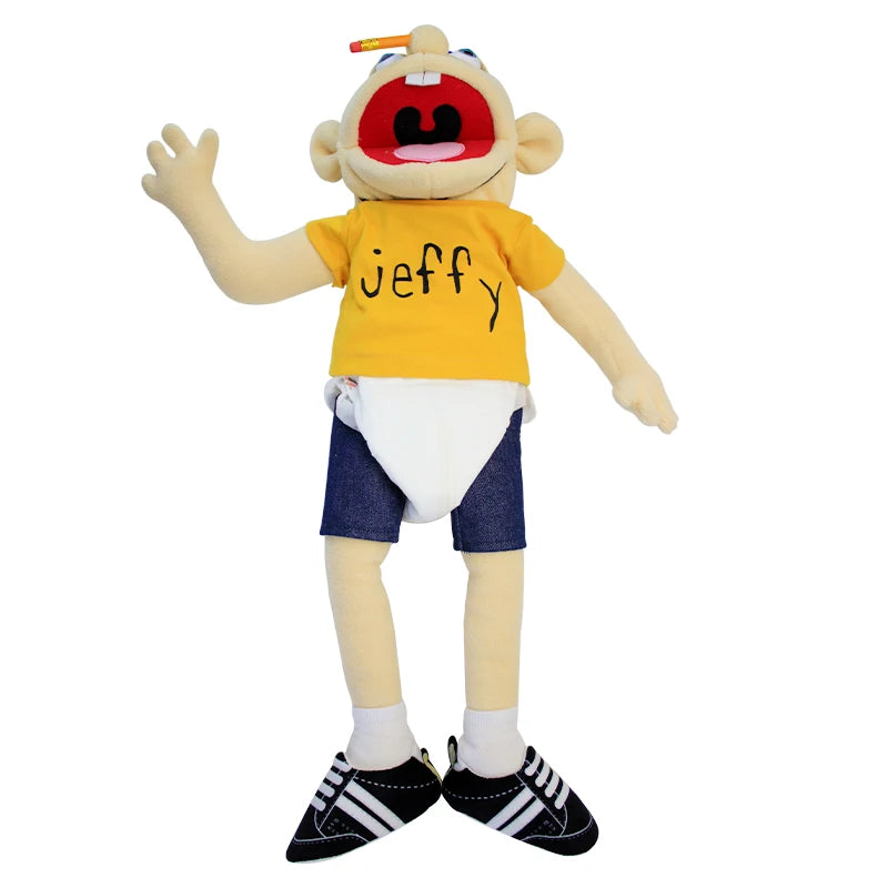 2023 Funny Human Soft Stuffed Plush Toy Educational Plush Toys Hand Puppet Jeffy Puppet