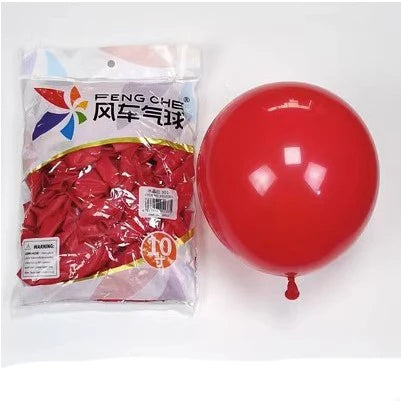100pcs/bag 10 Inch Fengche Thickened Matte Color Round Latex Balloon for Birthday Wedding Balloons Decoration
