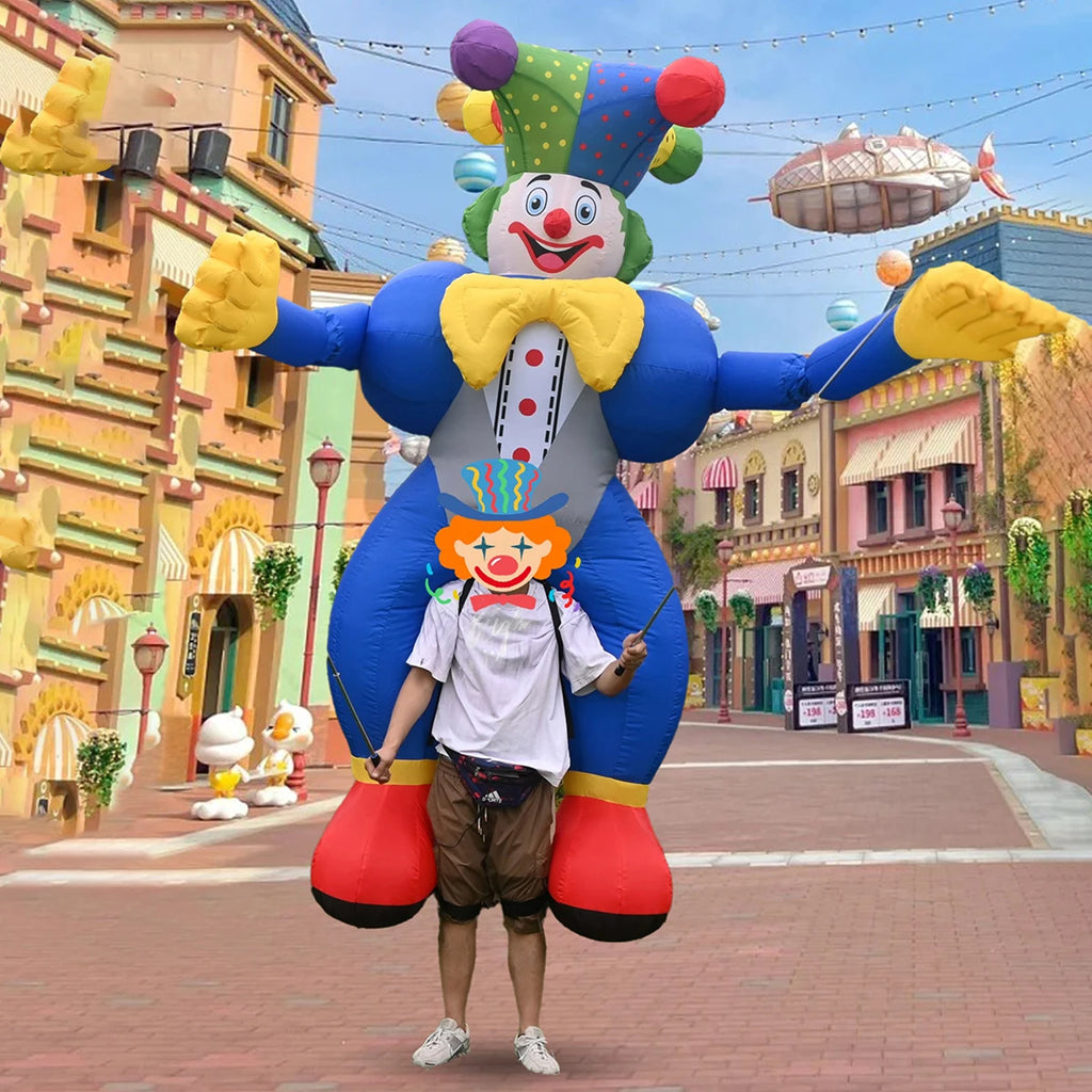 3/3.5m High Inflatable Clown Cartoon Puppet Suit Carnival Parade & Festival Decoration Essential