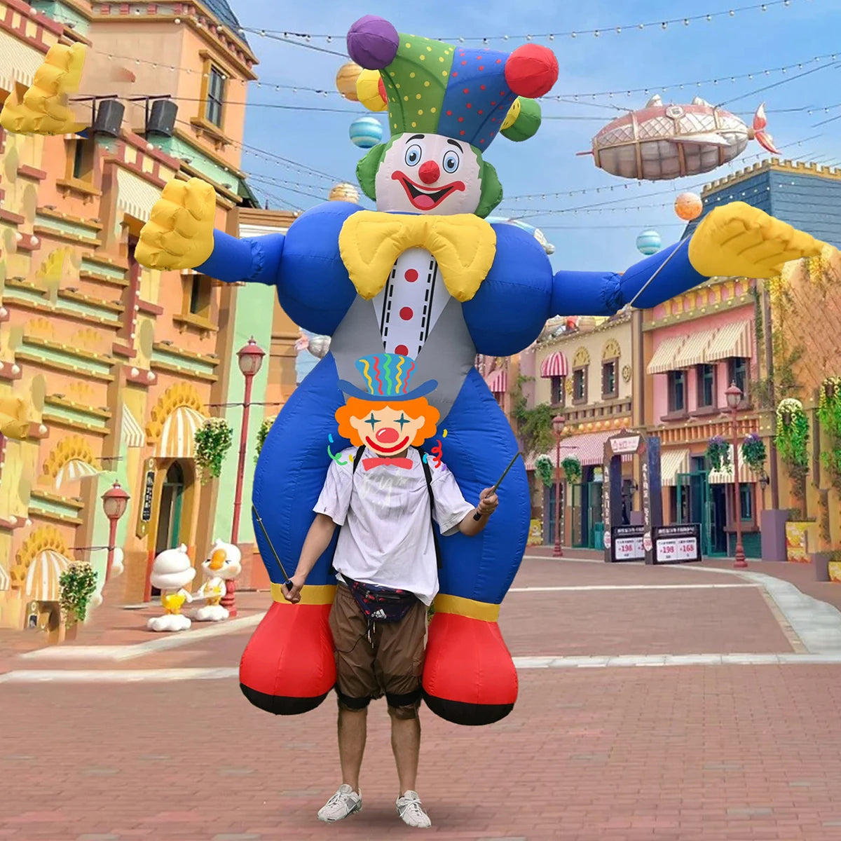 3/3.5m High Inflatable Clown Cartoon Puppet Suit Carnival Parade & Festival Decoration Essential