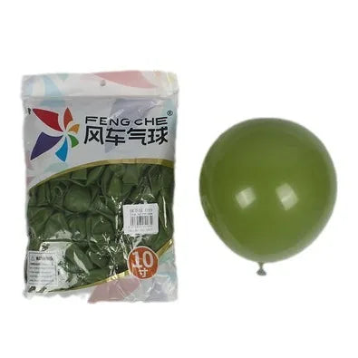100pcs/bag 10 Inch Fengche Thickened Matte Color Round Latex Balloon for Birthday Wedding Balloons Decoration