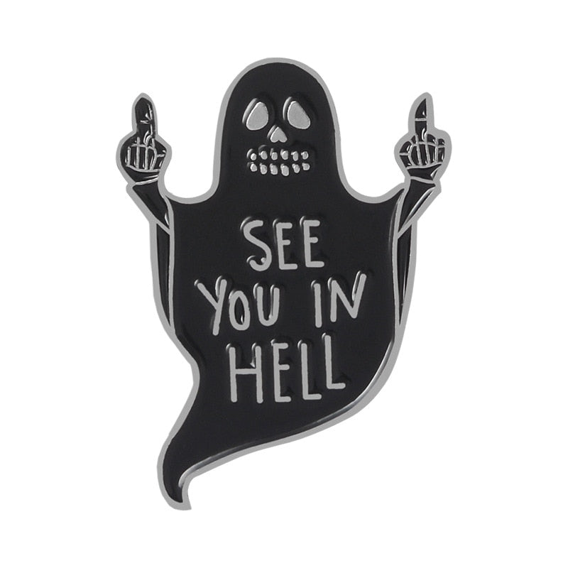 Trick-or-Treat Halloween Enamel Pin