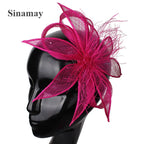 16cm Sinamay Floral Bow Fascinator Hair Clip Kentucky Derby Cocktail Tea Party Hat