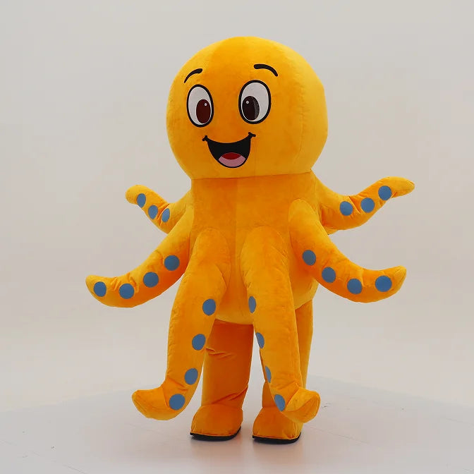 Adult Full Body Inflatable Octopus Costume Walking Ocean Animal Mascot Suit for Party & Entertainment - Big Tim's Magic Emporium