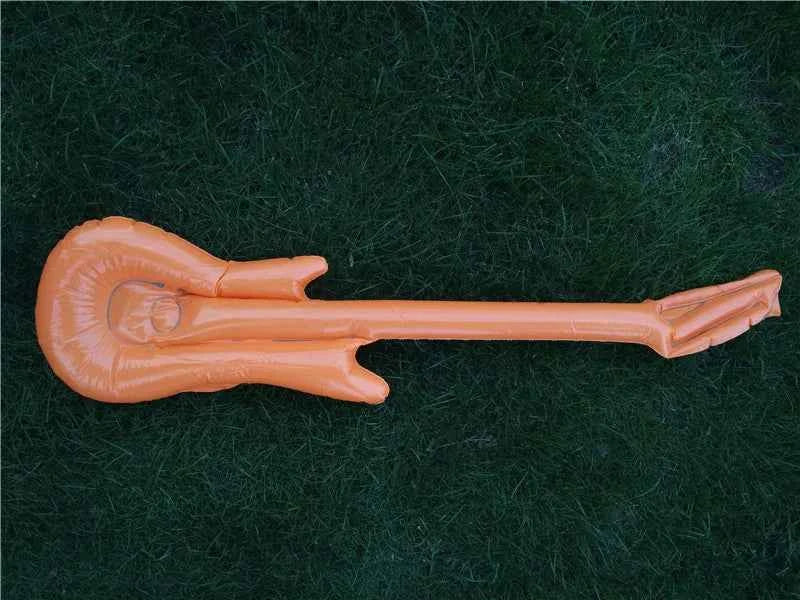 95cm Inflatable Guitar PVC Stage Props Children 's Simulation Inflatable Musical Instrument Explosion Inflatable Toys