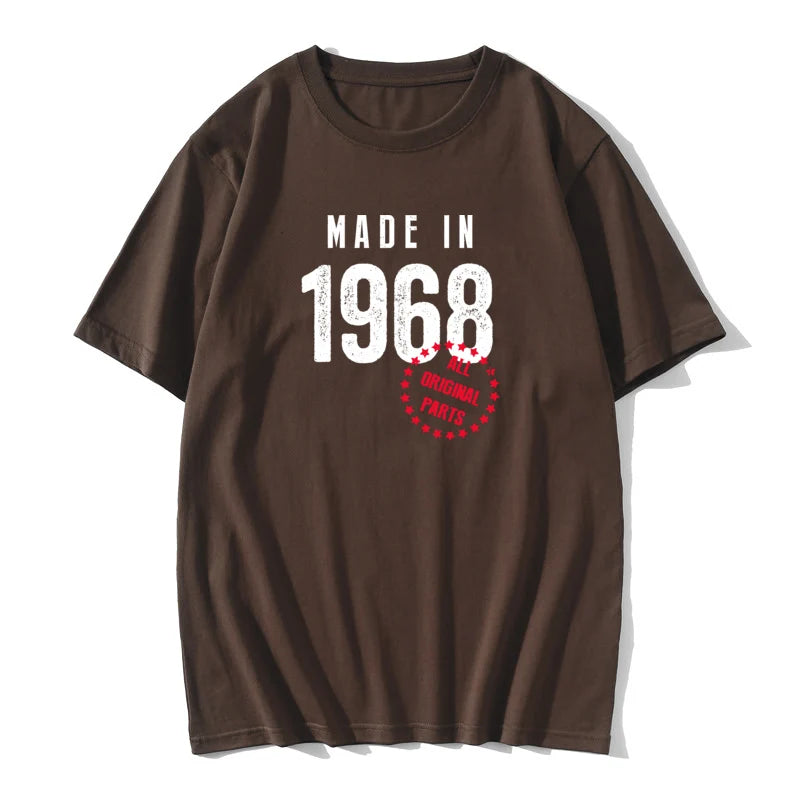 Funny T shirt Husband Birthday Gift 100% Cotton Retro TShirts 1965 1966 1967 1968 1969 Vintage Print Man Round Neck Clothes - Big Tim's Magic Emporium