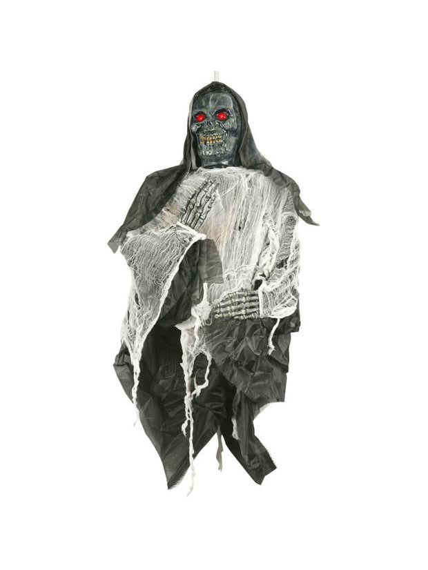 Hanging Screaming Skull Halloween Prop by Masquerade