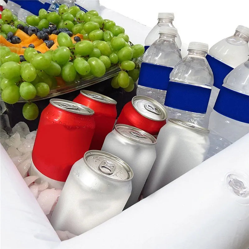 Party Inflatable Salad Bar Buffet Pool Inflatable Ice Bucket Outdoor Swimming Pool Drink Float Holder Food Supplies Toy Stand
