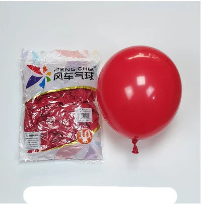 100pcs/bag 10 Inch Fengche Thickened Matte Color Round Latex Balloon for Birthday Wedding Balloons Decoration