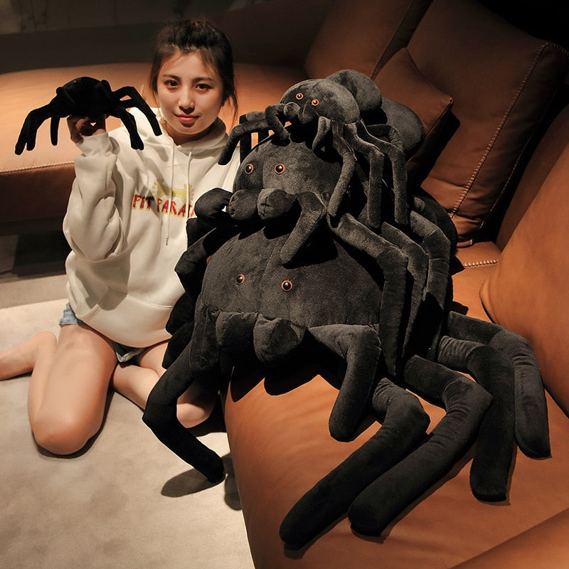 Black Spider Scary Toy for Halloween