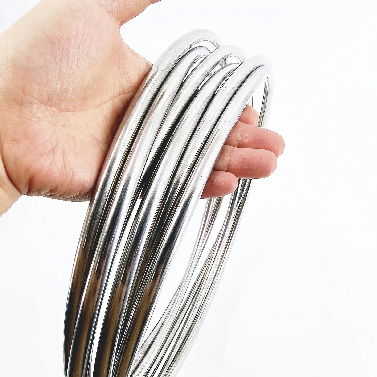 Six Connected Rings Kit 6 Linking Rings with Magnet Steel Pipe Diameter 31cm Street Magic Tricks Magic Props