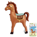 1.5 M Big Matte Standing Horse Foil Balloon Self-Sealing Kids' Toy Featuring New Year Birthday Graduation Wedding Party Decor