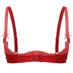Lace Underwire Half-Cup Push-Up Bra