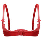 Lace Underwire Half-Cup Push-Up Bra