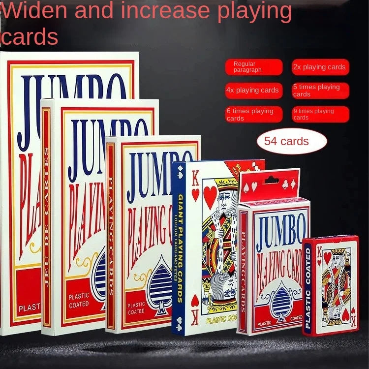 Super Large Creative Jumbo Poker Playing Cards Popular Funny Wedding Entertainment Game Accessory Casino Party Decorations - Big Tim's Magic Emporium