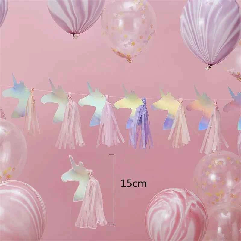 Birthday Party Decoration Banner Personality Unicorn Tassel Banner Girl Child Unicorn Theme Birthday Party Decoration