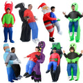 Alien Costume for Adult Children Halloween Costume Inflatable Suit Funny Party Blow up Ghost Hug Me Green Carton 100% Polyester - Big Tim's Magic Emporium