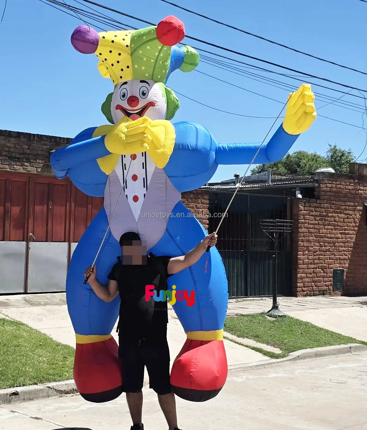 3/3.5m High Inflatable Clown Cartoon Puppet Suit Carnival Parade & Festival Decoration Essential