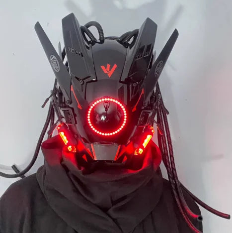 Phantom Halloween Carnival Party Light up Funny LED Mask New Design Luminous Cyberpunk LED Mask