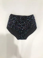 High-Waist Sequined Disco Briefs & Stage Performance Hot Pants