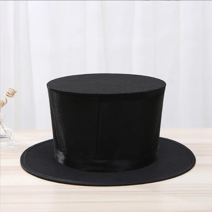 Folding Top Hat With Gimmick Magic Trick Costume Accessory Stage Prop Magician