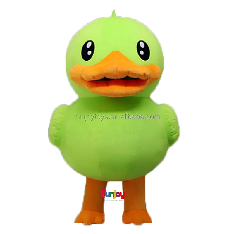 Funny Furry Cosplay Inflatable Duck Costume Plush Mascot Suit for Adults for Carnival & Halloween Celebrations for Men Women
