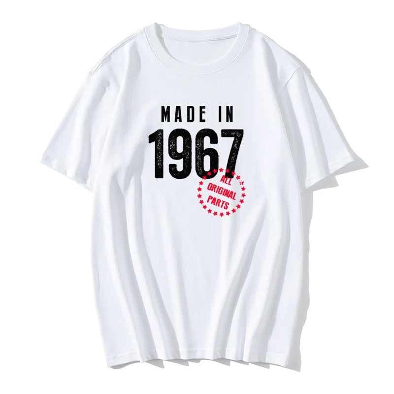 Funny T shirt Husband Birthday Gift 100% Cotton Retro TShirts 1965 1966 1967 1968 1969 Vintage Print Man Round Neck Clothes - Big Tim's Magic Emporium