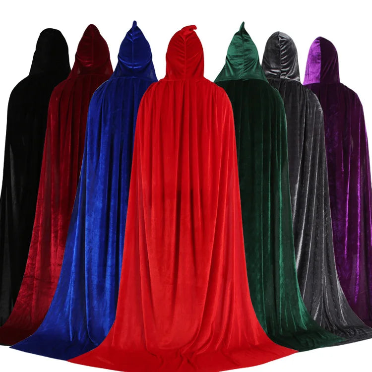 Ecoparty Wholesale Costume Supplies Clothing Cosplay Party With Hat Halloween Hooded Cloak Vampire Cape Cloak Witch Wizard Cloak - Big Tim's Magic Emporium