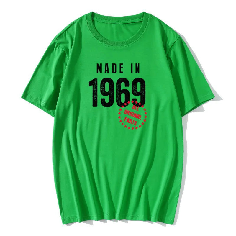 Funny T shirt Husband Birthday Gift 100% Cotton Retro TShirts 1965 1966 1967 1968 1969 Vintage Print Man Round Neck Clothes - Big Tim's Magic Emporium
