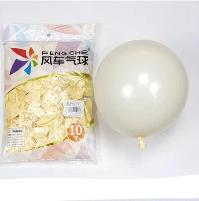 100pcs/bag 10 Inch Fengche Thickened Matte Color Round Latex Balloon for Birthday Wedding Balloons Decoration