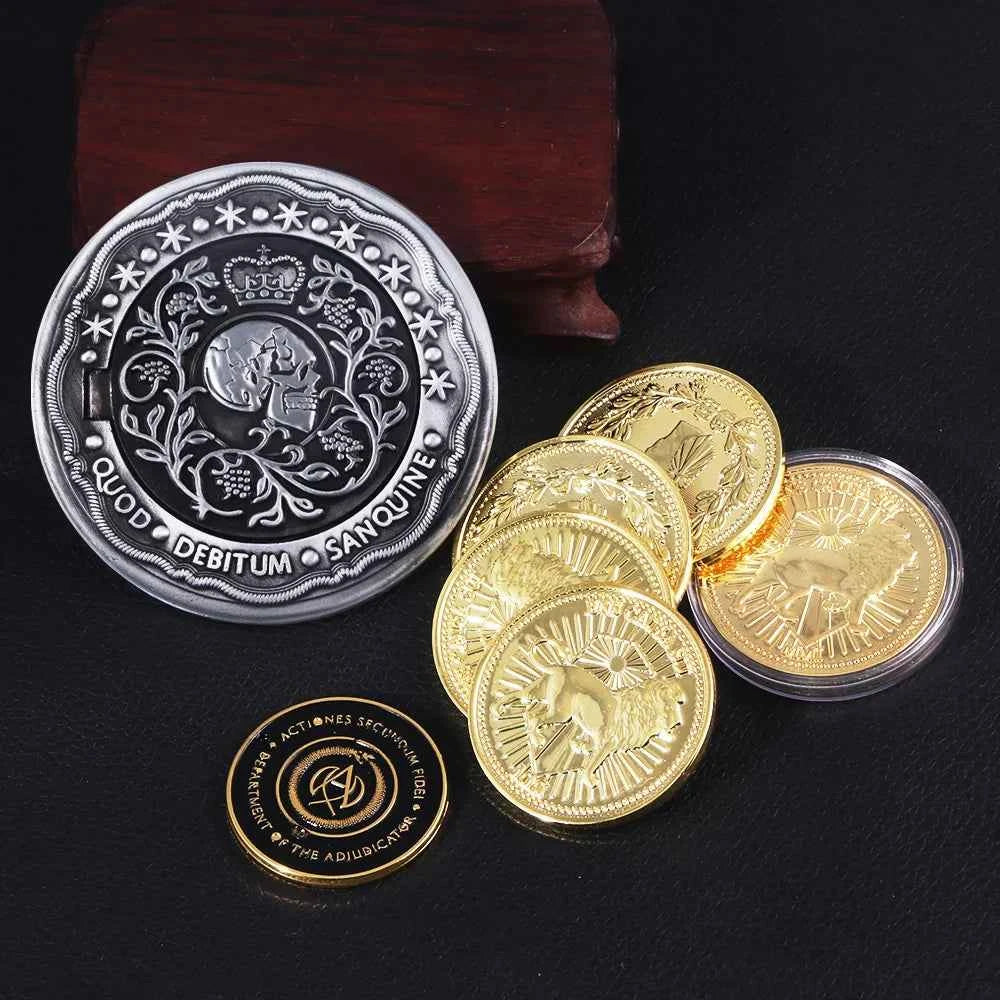 Movie John Wick Can Open Coin Big Size Badge Sofia Blood Oath Marker Keanu Reeves Continental Hotel Adjudicator Cosplay Jewelry
