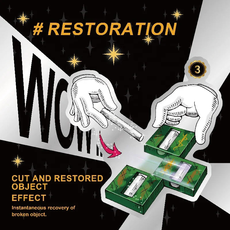 Magic Class Cut and Restored Object Party Show Tricks for  Beginners Magic Gift on Festivals Instantaneous Recovery