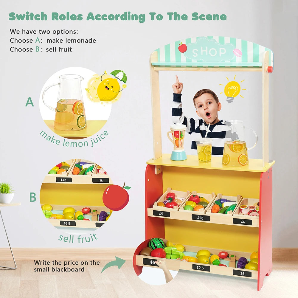 Sales Counter Toy for Preschool Early Education Pretend Play Children's Puppet Theater and Role-Play Props Montessori Play Set