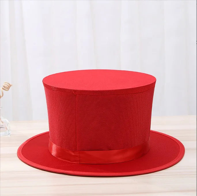 Folding Top Hat With Gimmick Magic Trick Costume Accessory Stage Prop Magician