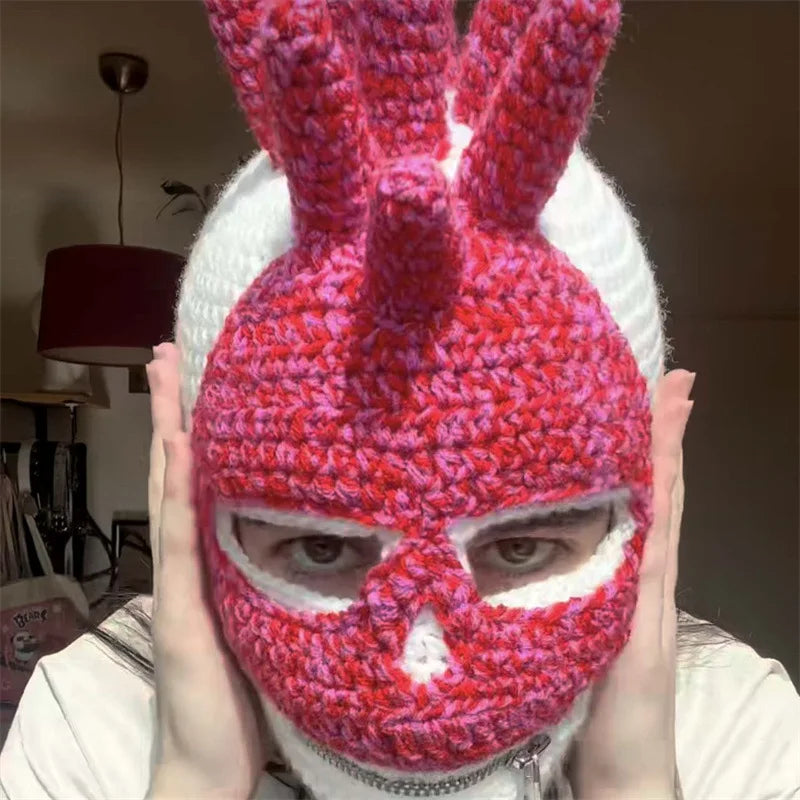 2026 Handmade Knitted Unisex Balaclava Hat Adult Skull Funny Balaclava Hat Design 48-50cm Fabric Balaclava Hat - Big Tim's Magic Emporium