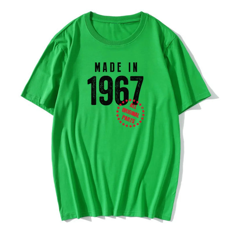 Funny T shirt Husband Birthday Gift 100% Cotton Retro TShirts 1965 1966 1967 1968 1969 Vintage Print Man Round Neck Clothes - Big Tim's Magic Emporium