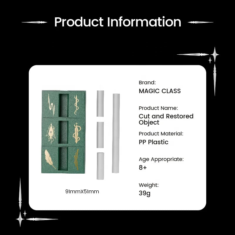 Magic Class Cut and Restored Object Party Show Tricks for  Beginners Magic Gift on Festivals Instantaneous Recovery