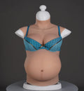 Realistic Artificial Chest Fake Boobs 4/6/9 Month Silicone Pregnant Belly With Breast Forms Cotton Fill for Cosplay Crossdresser